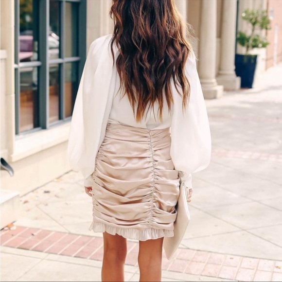 Vici Champagne Ruffle Mini Skirt - Picture 7 of 7